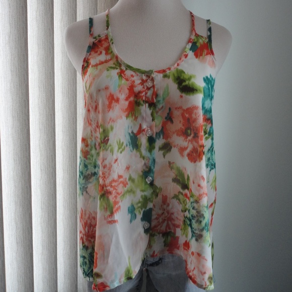 BLOUSE CAMISOLE Floral BODY CENTRAL Women's Medium - Picture 1 of 8